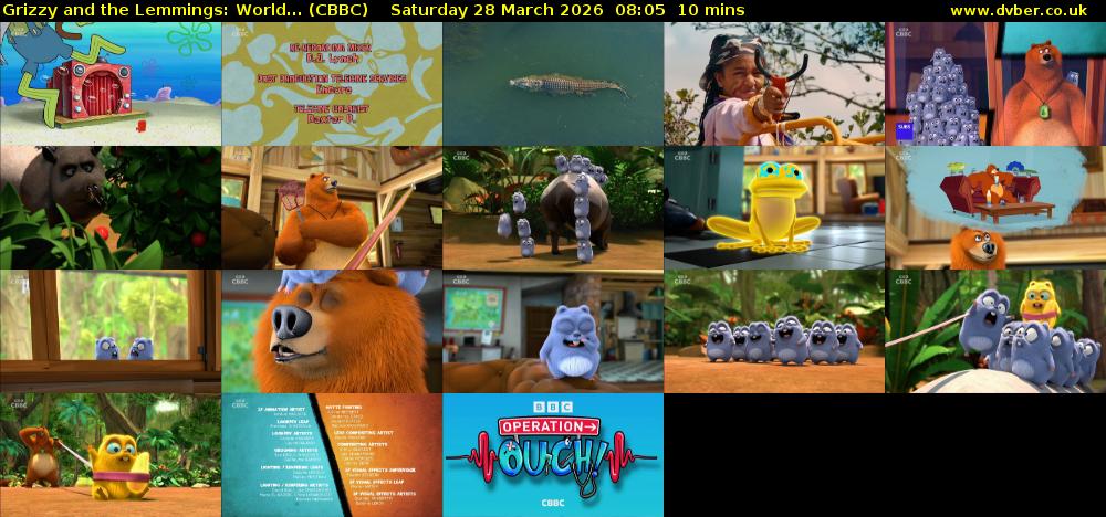 Grizzy and the Lemmings: World... (CBBC) Saturday 28 March 2026 08:05 - 08:15