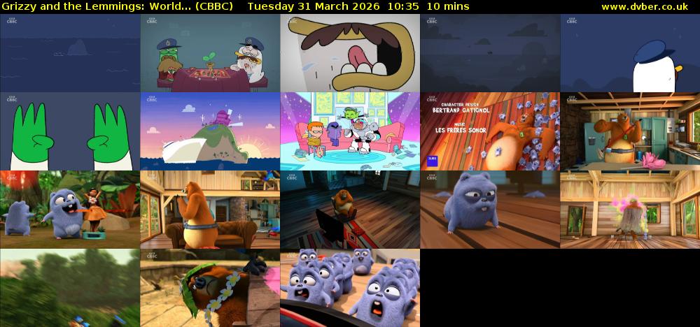 Grizzy and the Lemmings: World... (CBBC) Tuesday 31 March 2026 10:35 - 10:45