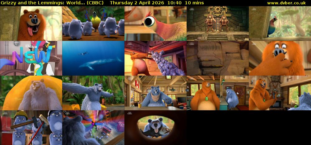 Grizzy and the Lemmings: World... (CBBC) Thursday 2 April 2026 10:40 - 10:50