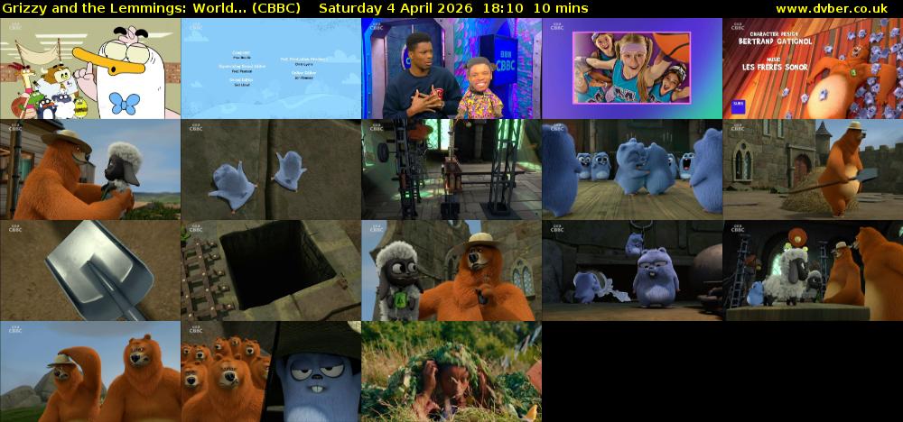Grizzy and the Lemmings: World... (CBBC) Saturday 4 April 2026 18:10 - 18:20