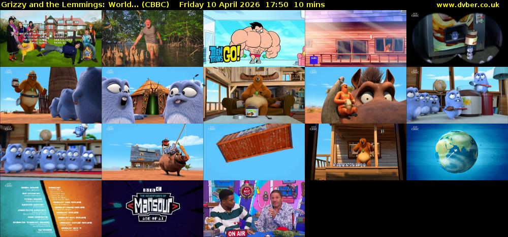 Grizzy and the Lemmings: World... (CBBC) Friday 10 April 2026 17:50 - 18:00