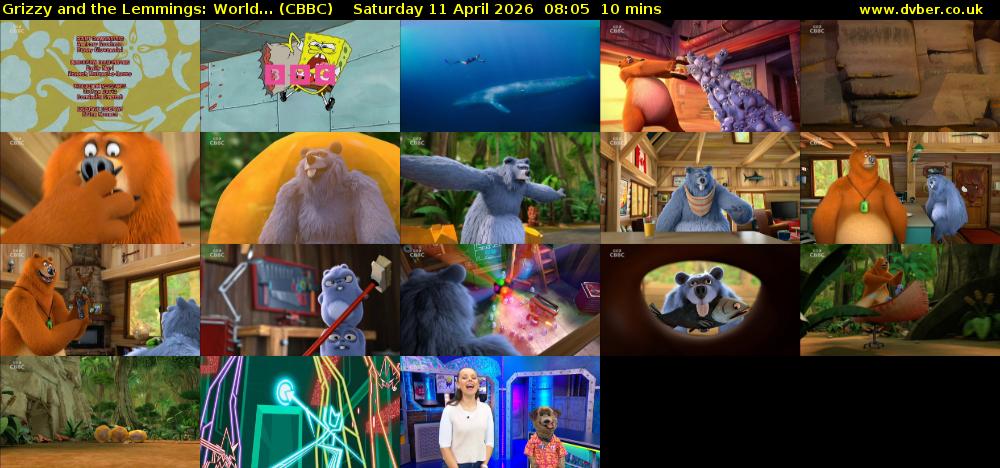 Grizzy and the Lemmings: World... (CBBC) Saturday 11 April 2026 08:05 - 08:15