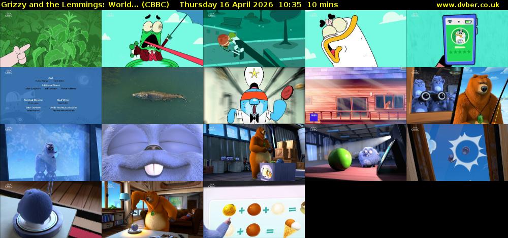 Grizzy and the Lemmings: World... (CBBC) Thursday 16 April 2026 10:35 - 10:45