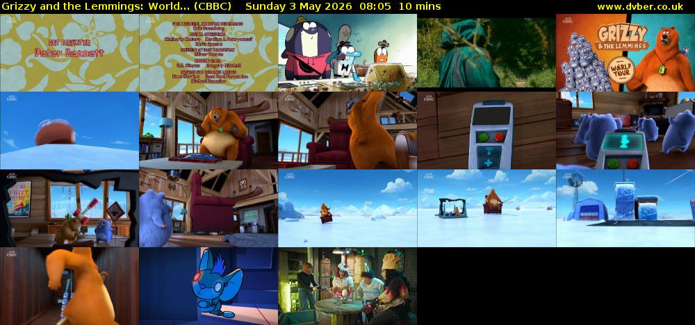 Grizzy and the Lemmings: World... (CBBC) Sunday 3 May 2026 08:05 - 08:15