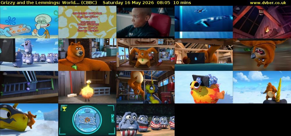 Grizzy and the Lemmings: World... (CBBC) Saturday 16 May 2026 08:05 - 08:15