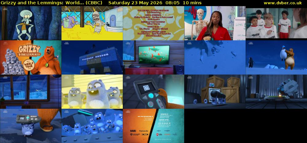 Grizzy and the Lemmings: World... (CBBC) Saturday 23 May 2026 08:05 - 08:15