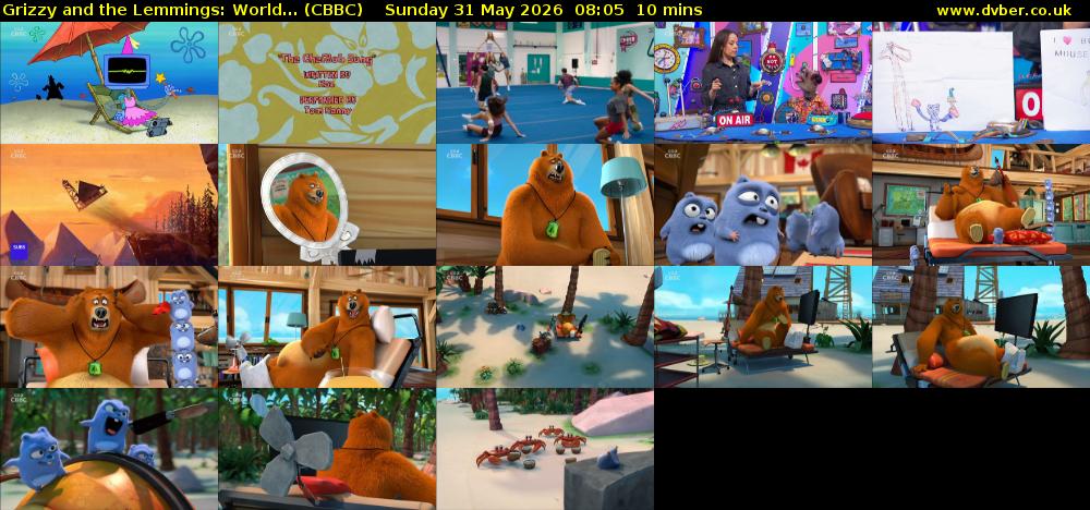 Grizzy and the Lemmings: World... (CBBC) Sunday 31 May 2026 08:05 - 08:15