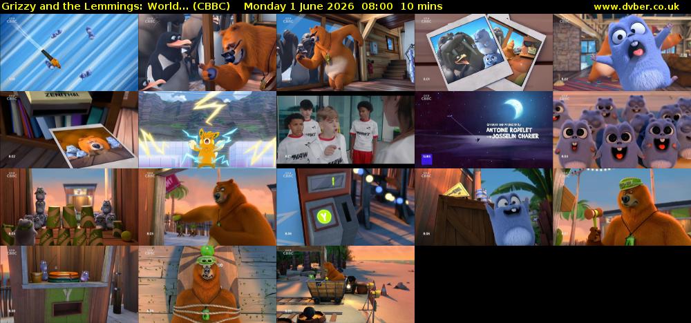 Grizzy and the Lemmings: World... (CBBC) Monday 1 June 2026 08:00 - 08:10