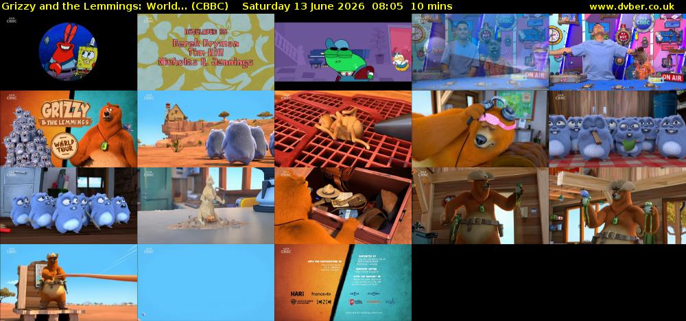 Grizzy and the Lemmings: World... (CBBC) Saturday 13 June 2026 08:05 - 08:15