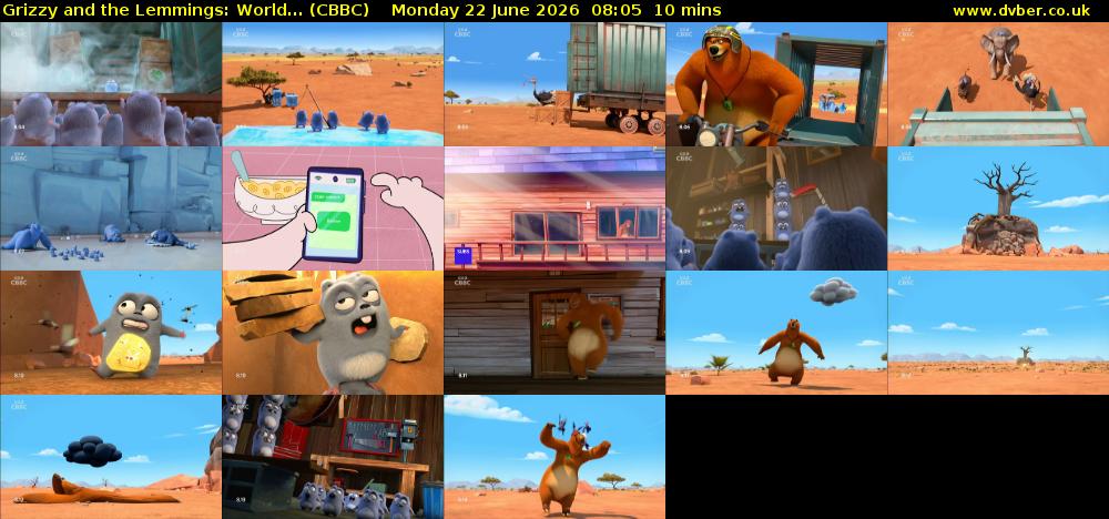 Grizzy and the Lemmings: World... (CBBC) Monday 22 June 2026 08:05 - 08:15