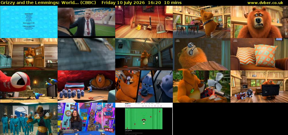 Grizzy and the Lemmings: World... (CBBC) Friday 10 July 2026 16:20 - 16:30