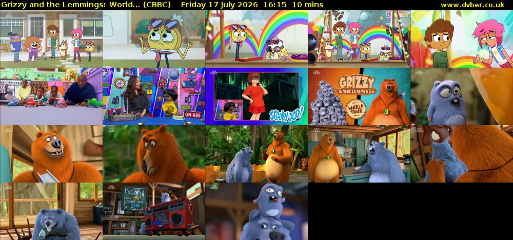 Grizzy and the Lemmings: World... (CBBC) Friday 17 July 2026 16:15 - 16:25