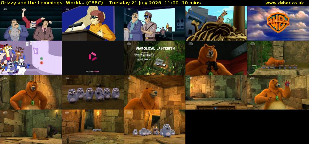 Grizzy and the Lemmings: World... (CBBC) Tuesday 21 July 2026 11:00 - 11:10