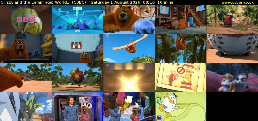 Grizzy and the Lemmings: World... (CBBC) Saturday 1 August 2026 08:10 - 08:20