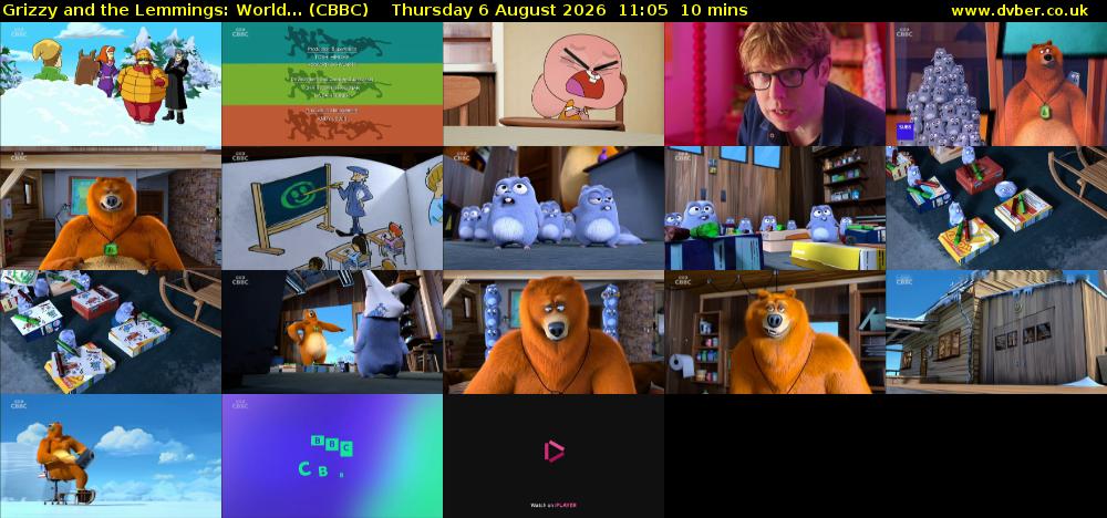 Grizzy and the Lemmings: World... (CBBC) Thursday 6 August 2026 11:05 - 11:15