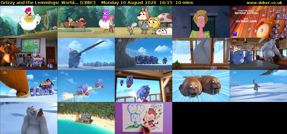 Grizzy and the Lemmings: World... (CBBC) Monday 10 August 2026 16:15 - 16:25