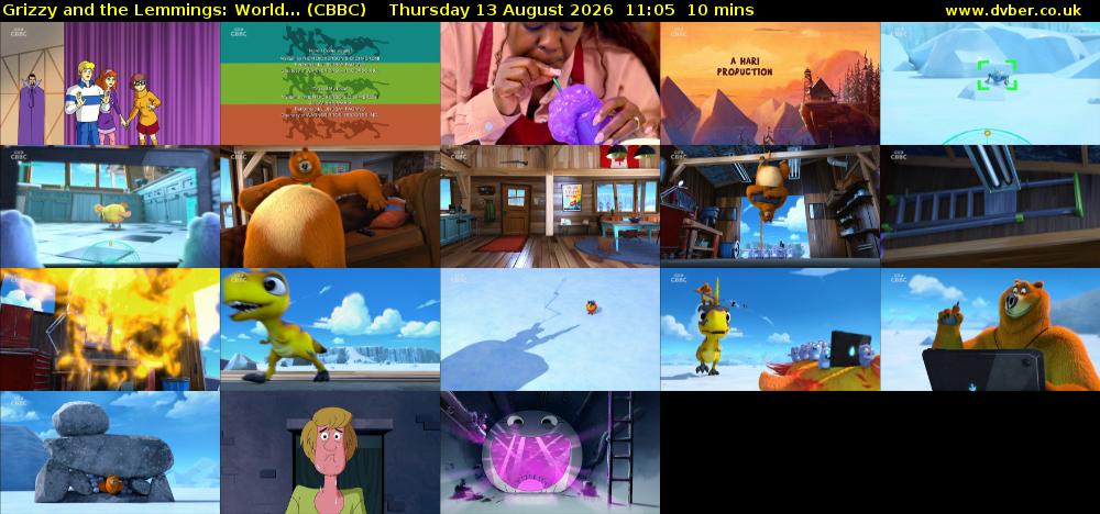 Grizzy and the Lemmings: World... (CBBC) Thursday 13 August 2026 11:05 - 11:15