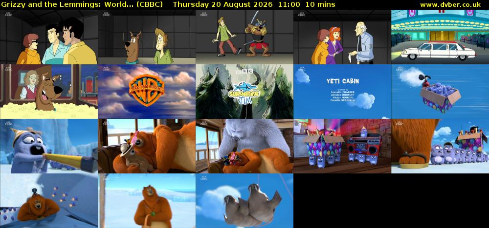 Grizzy and the Lemmings: World... (CBBC) Thursday 20 August 2026 11:00 - 11:10