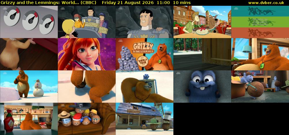 Grizzy and the Lemmings: World... (CBBC) Friday 21 August 2026 11:00 - 11:10