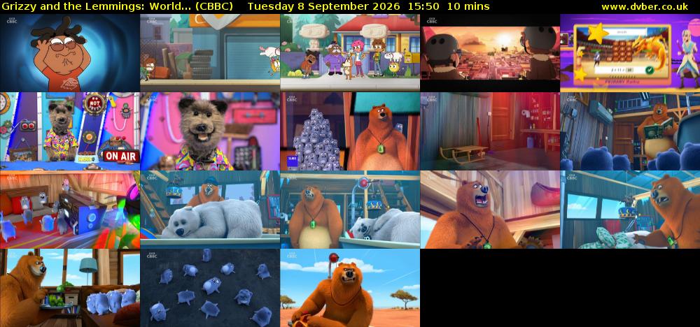 Grizzy and the Lemmings: World... (CBBC) Tuesday 8 September 2026 15:50 - 16:00