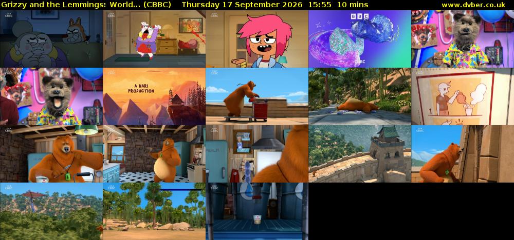 Grizzy and the Lemmings: World... (CBBC) Thursday 17 September 2026 15:55 - 16:05
