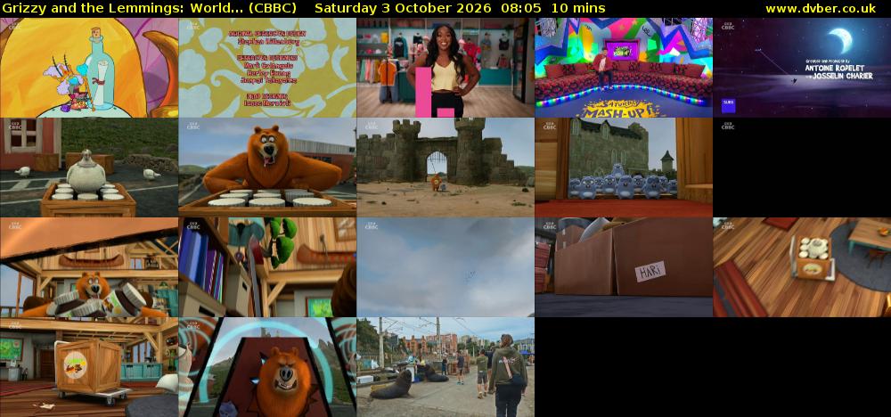 Grizzy and the Lemmings: World... (CBBC) Saturday 3 October 2026 08:05 - 08:15
