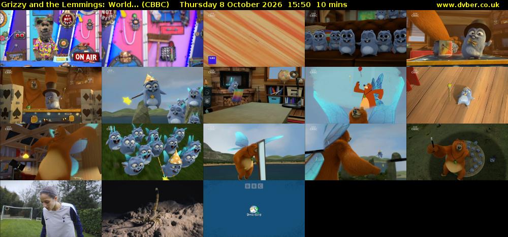 Grizzy and the Lemmings: World... (CBBC) Thursday 8 October 2026 15:50 - 16:00