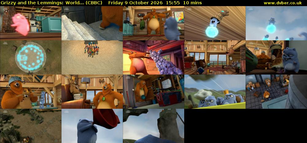 Grizzy and the Lemmings: World... (CBBC) Friday 9 October 2026 15:55 - 16:05