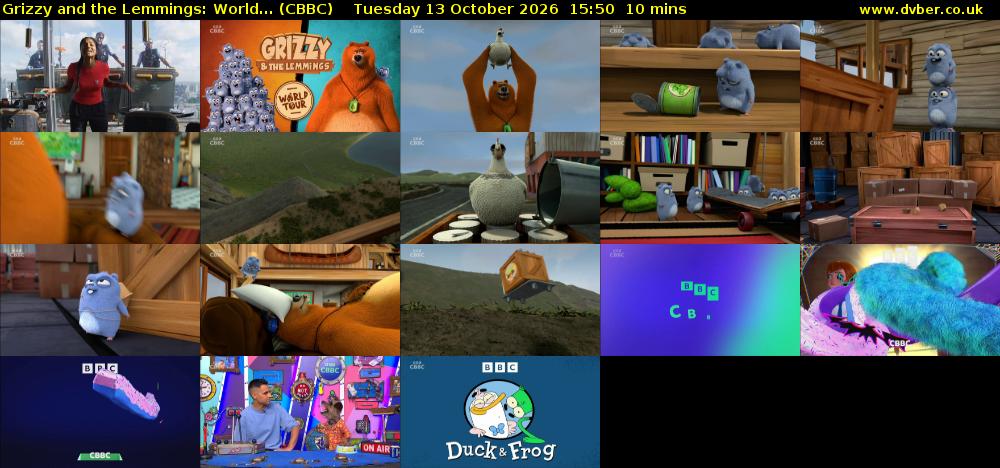 Grizzy and the Lemmings: World... (CBBC) Tuesday 13 October 2026 15:50 - 16:00