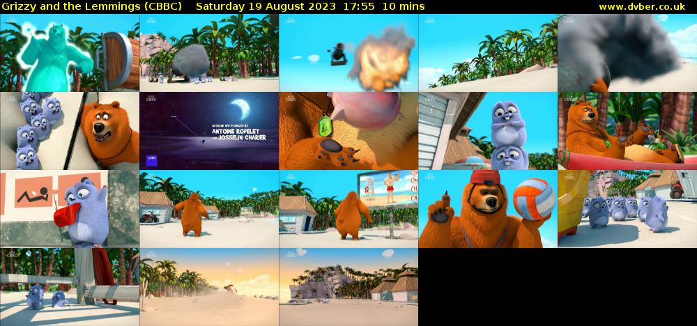 Grizzy and the Lemmings (CBBC) Saturday 19 August 2023 17:55 - 18:05