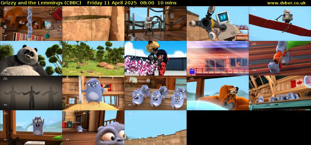 Grizzy and the Lemmings (CBBC) Friday 11 April 2025 08:00 - 08:10