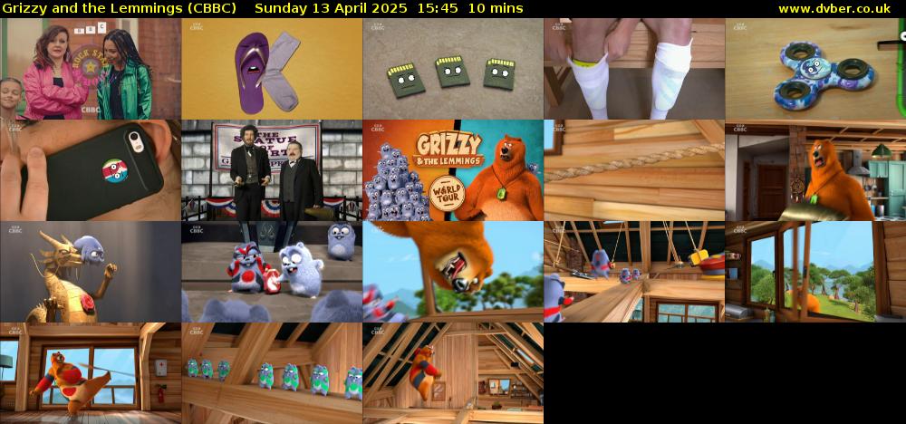 Grizzy and the Lemmings (CBBC) Sunday 13 April 2025 15:45 - 15:55
