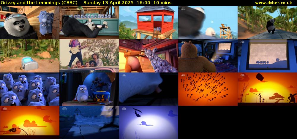 Grizzy and the Lemmings (CBBC) Sunday 13 April 2025 16:00 - 16:10