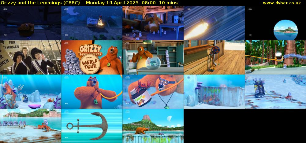 Grizzy and the Lemmings (CBBC) Monday 14 April 2025 08:00 - 08:10