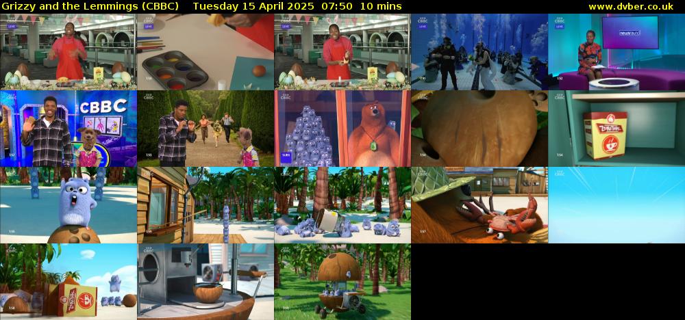 Grizzy and the Lemmings (CBBC) Tuesday 15 April 2025 07:50 - 08:00