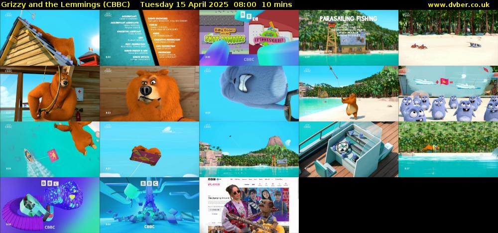 Grizzy and the Lemmings (CBBC) Tuesday 15 April 2025 08:00 - 08:10