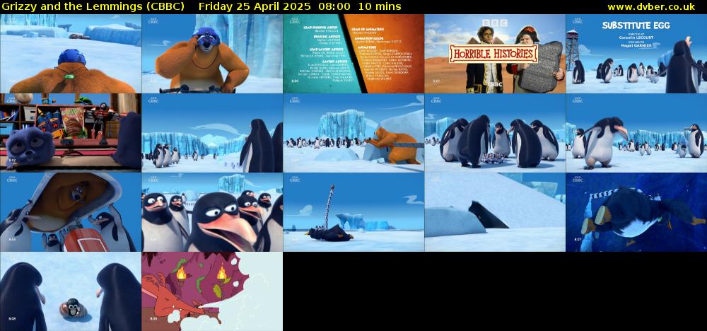 Grizzy and the Lemmings (CBBC) Friday 25 April 2025 08:00 - 08:10