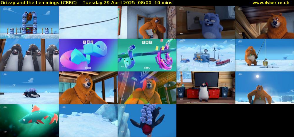 Grizzy and the Lemmings (CBBC) Tuesday 29 April 2025 08:00 - 08:10
