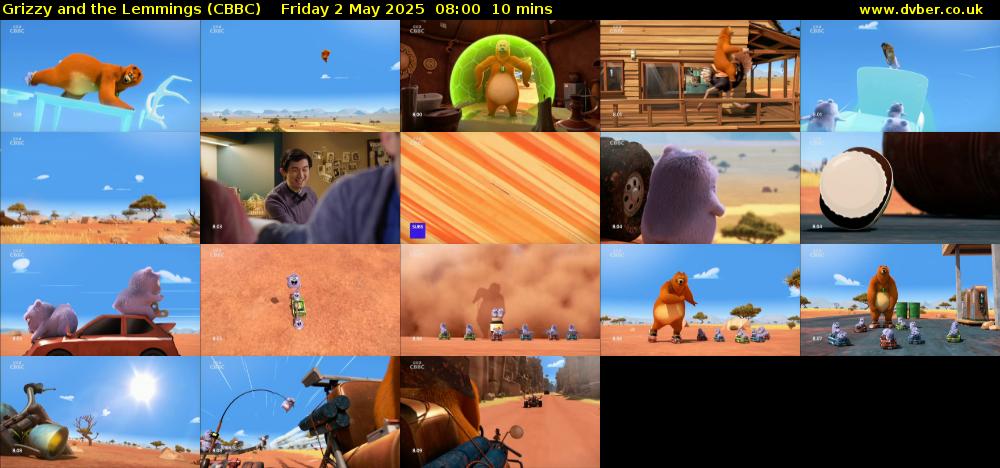 Grizzy and the Lemmings (CBBC) Friday 2 May 2025 08:00 - 08:10