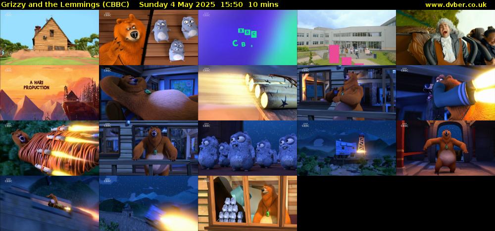 Grizzy and the Lemmings (CBBC) Sunday 4 May 2025 15:50 - 16:00