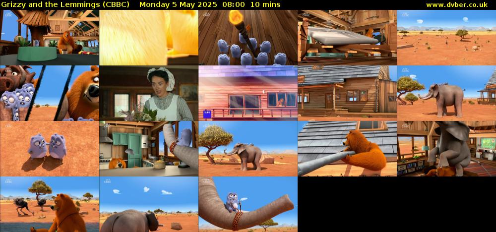 Grizzy and the Lemmings (CBBC) Monday 5 May 2025 08:00 - 08:10