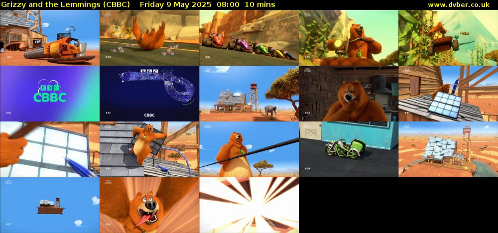 Grizzy and the Lemmings (CBBC) Friday 9 May 2025 08:00 - 08:10
