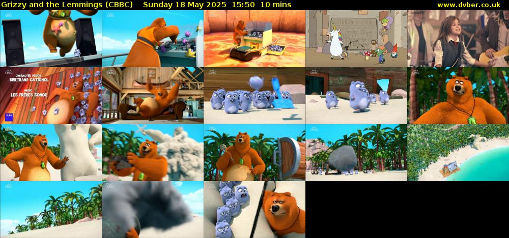 Grizzy and the Lemmings (CBBC) Sunday 18 May 2025 15:50 - 16:00