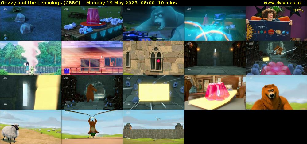 Grizzy and the Lemmings (CBBC) Monday 19 May 2025 08:00 - 08:10