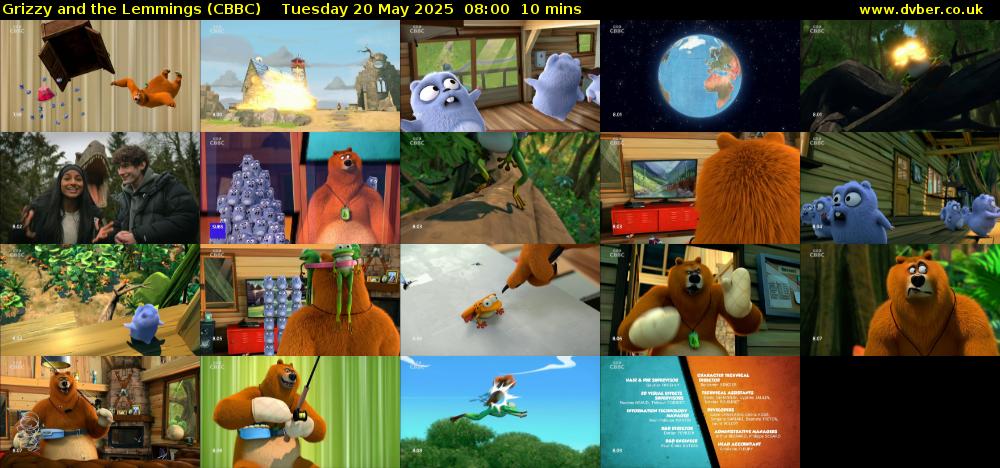 Grizzy and the Lemmings (CBBC) Tuesday 20 May 2025 08:00 - 08:10
