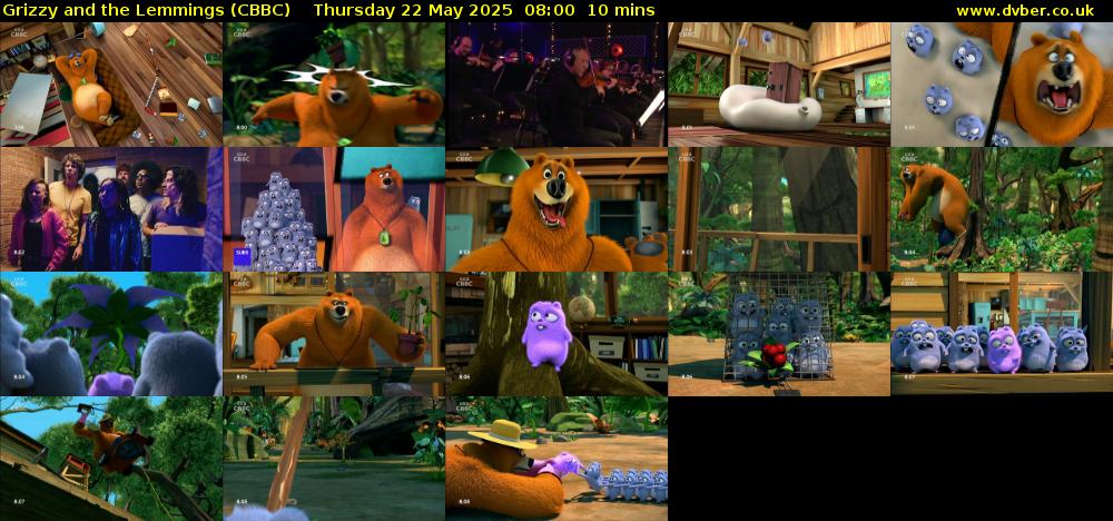 Grizzy and the Lemmings (CBBC) Thursday 22 May 2025 08:00 - 08:10