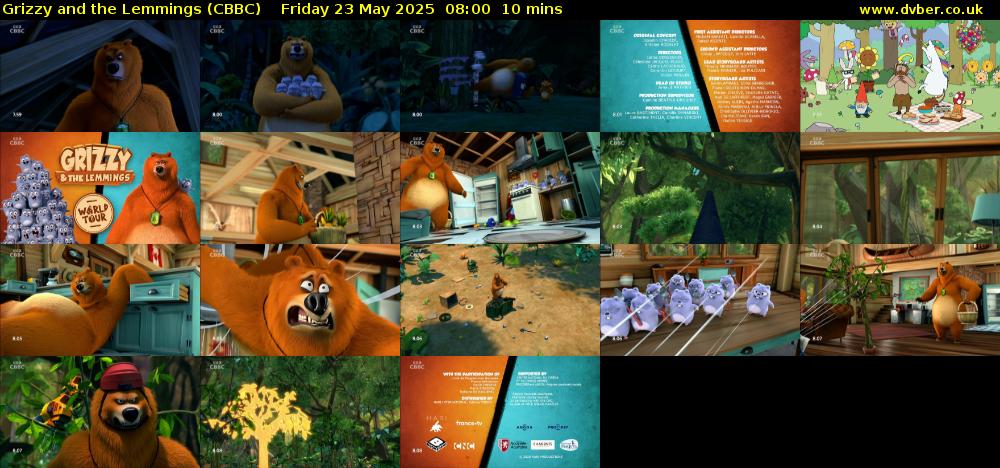 Grizzy and the Lemmings (CBBC) Friday 23 May 2025 08:00 - 08:10