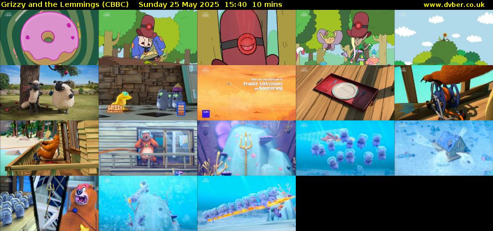 Grizzy and the Lemmings (CBBC) Sunday 25 May 2025 15:40 - 15:50