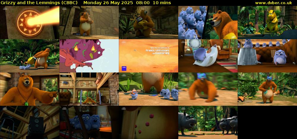 Grizzy and the Lemmings (CBBC) Monday 26 May 2025 08:00 - 08:10