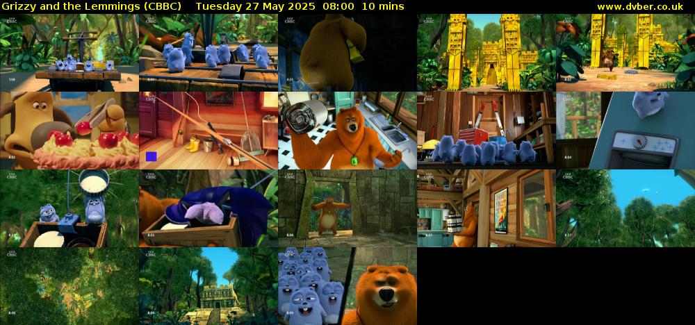 Grizzy and the Lemmings (CBBC) Tuesday 27 May 2025 08:00 - 08:10